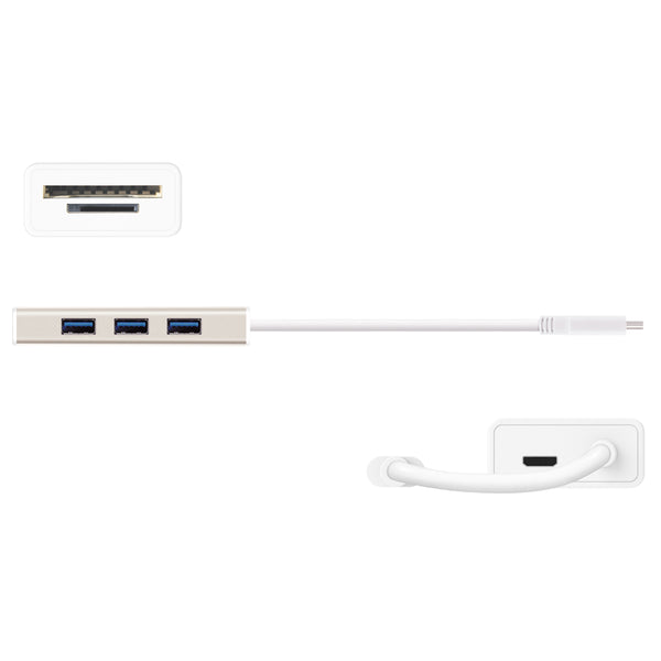JCH347 USB Type-C to 3ポートUSB＆SD/MicroSD マルチハブ – new