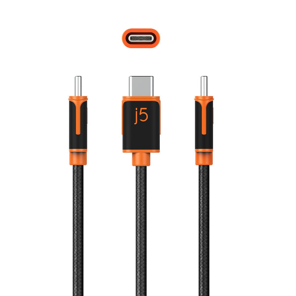 USB AーUSB C充電ケーブル JUCX24 USB-C to USB-C PD60W対応 充電＆データ通信ケーブル