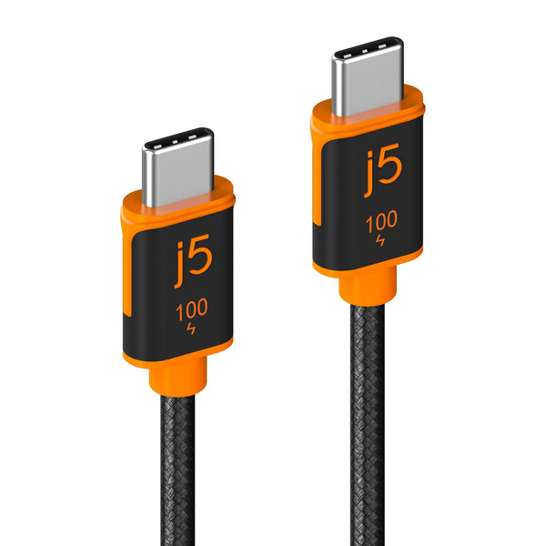 JUCX25L18 USB-C to USB-C PD100W対応 充電＆データ通信ケーブル（1.8m