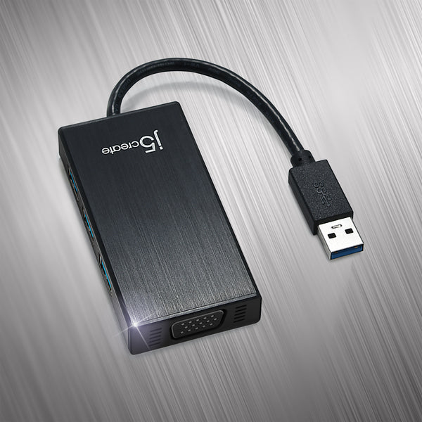 新品同様 USBマルチハブ USB3.0×2/HDMI/VGA j5create JUH410 USB 3.0 VGA＆3ポートUSB マルチハブ（生産終了） – new