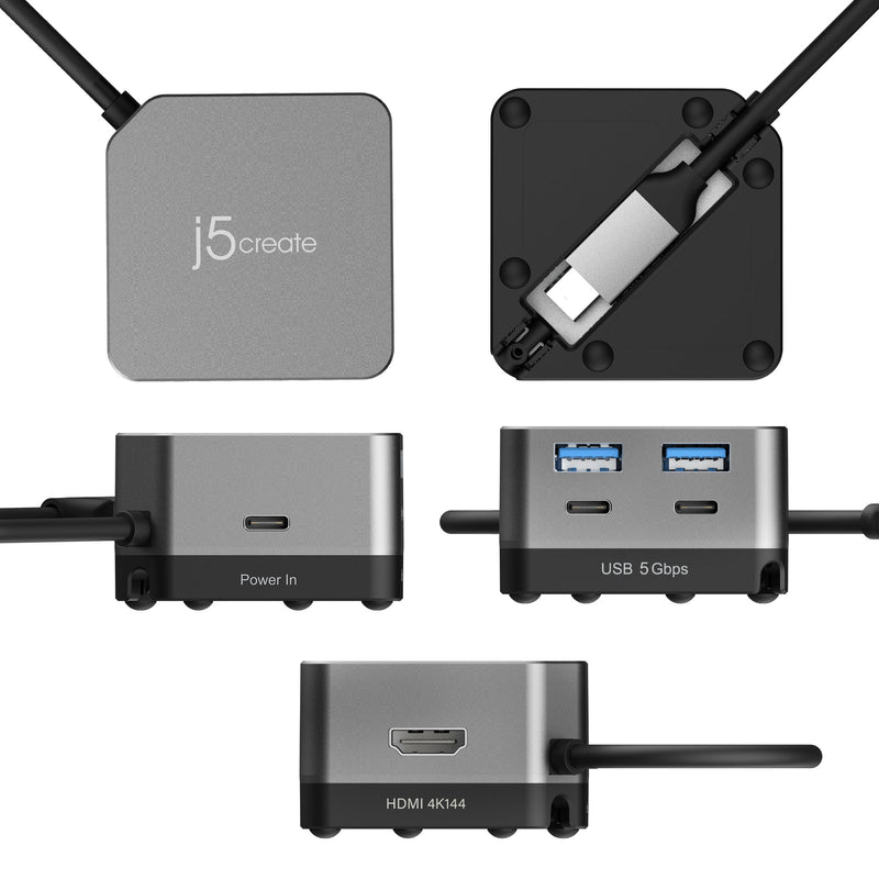 JCD361 USB-C to 4K144Hz HDMI+PD100W 6in1 マルチハブ