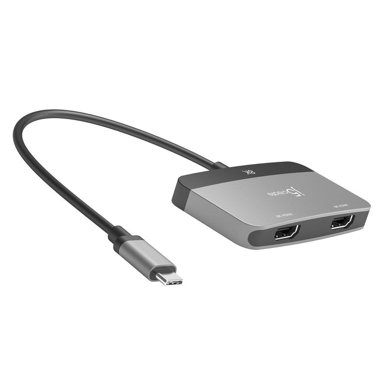 JCA465 USB-C 8K MSTデュアルHDMIアダプター