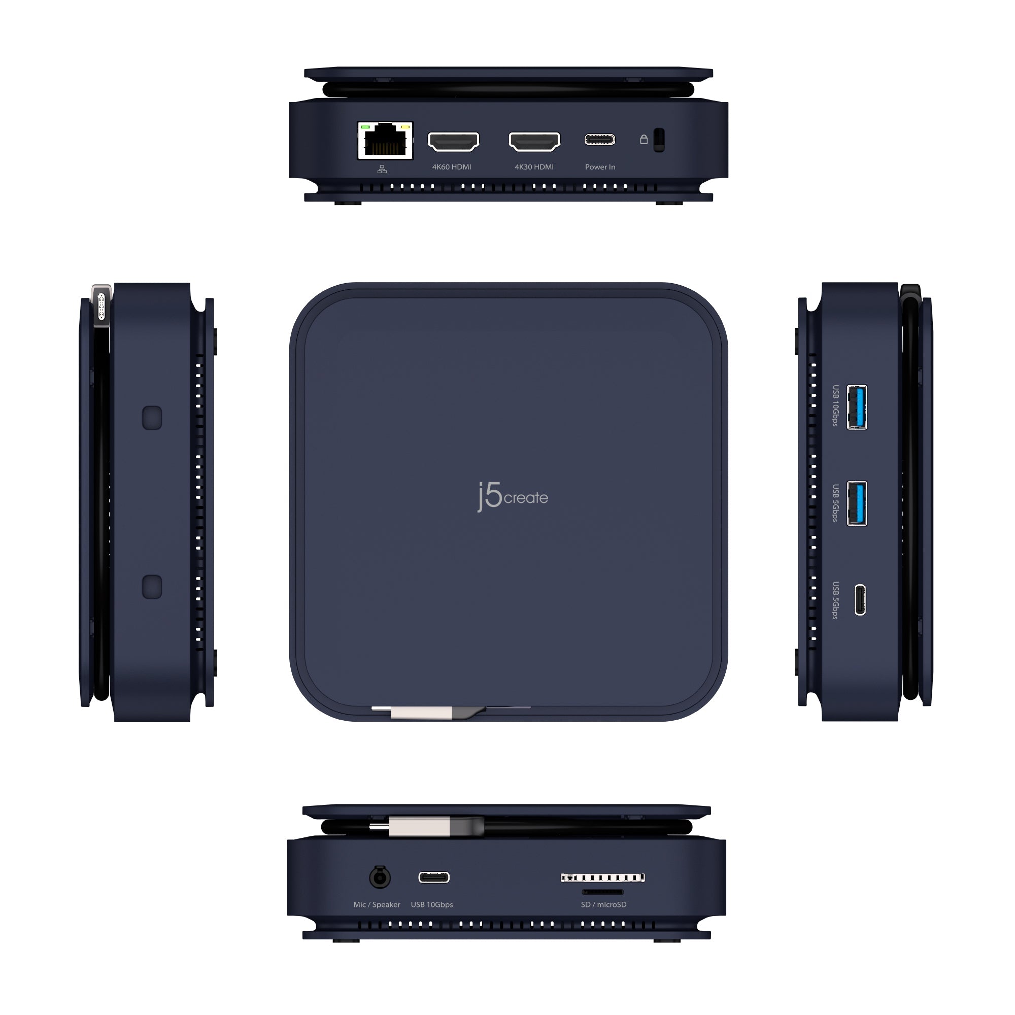 j5create USB-C 11in1 ドッキングステーションJCD3196 JCD3196 USB-C 11in1 デュアルHDMI ドッキングステーション(M1