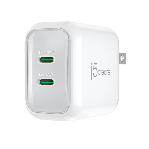 JUP2540W 40W GaN 2ポート USB PD急速充電器 – new-jp-j5create