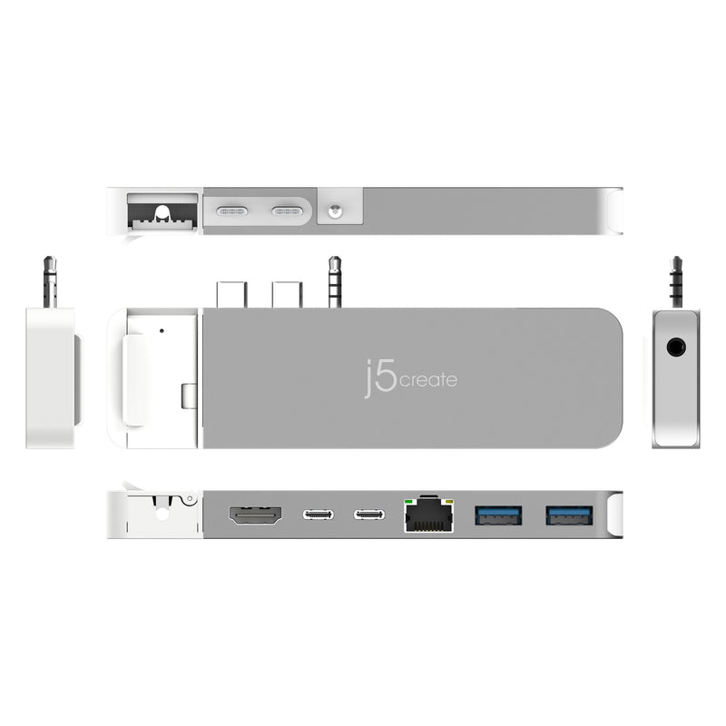 JCD395 USB4 MacBook Pro/Air専用 7in1 マルチアダプター