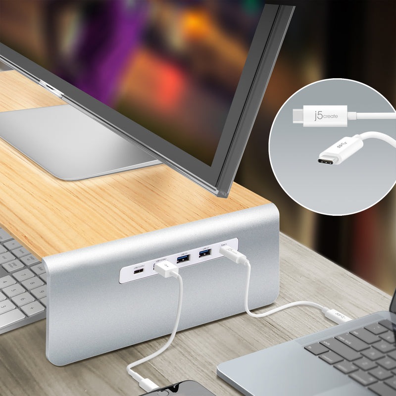 JCT425 Wood Monitor Stand with Docking Station（日本販売終了）