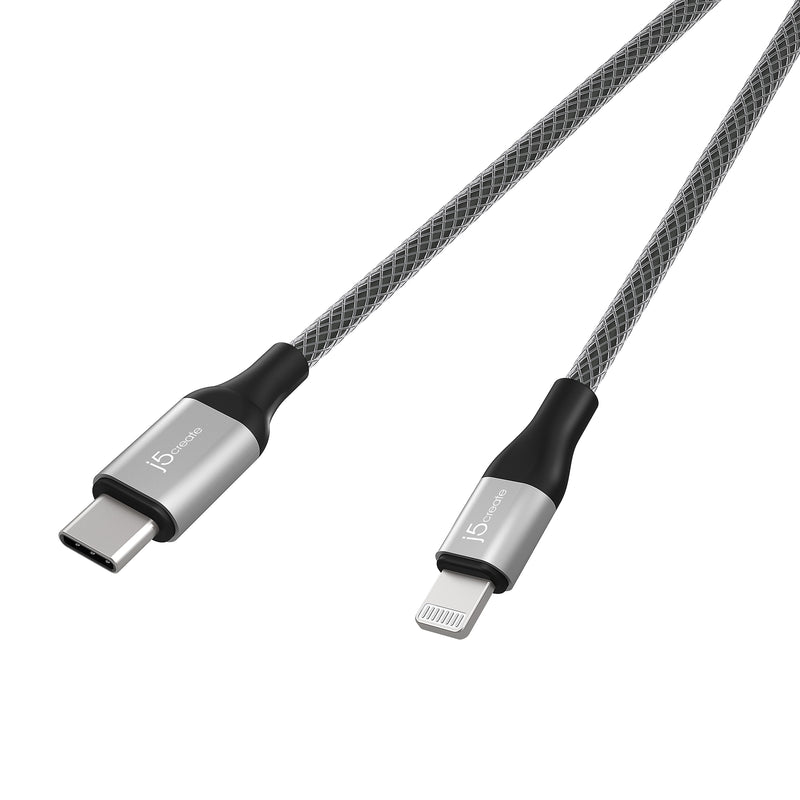 JLC15 USB-C to ライトニング ケーブル (Black / White) 1.2m（日本販売終了）