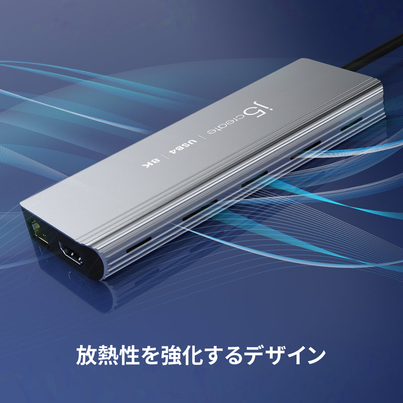 JCD403 USB4 8K 2.5G LAN 6in1マルチハブ