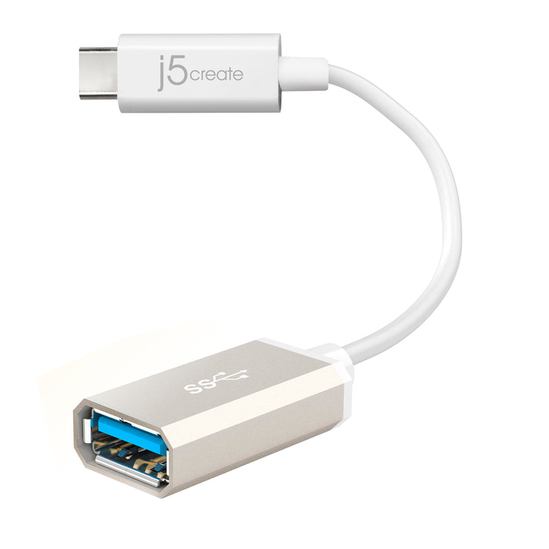 JUCX05J USB3.1 Type-C to Type-A 変換ケーブル 10cm