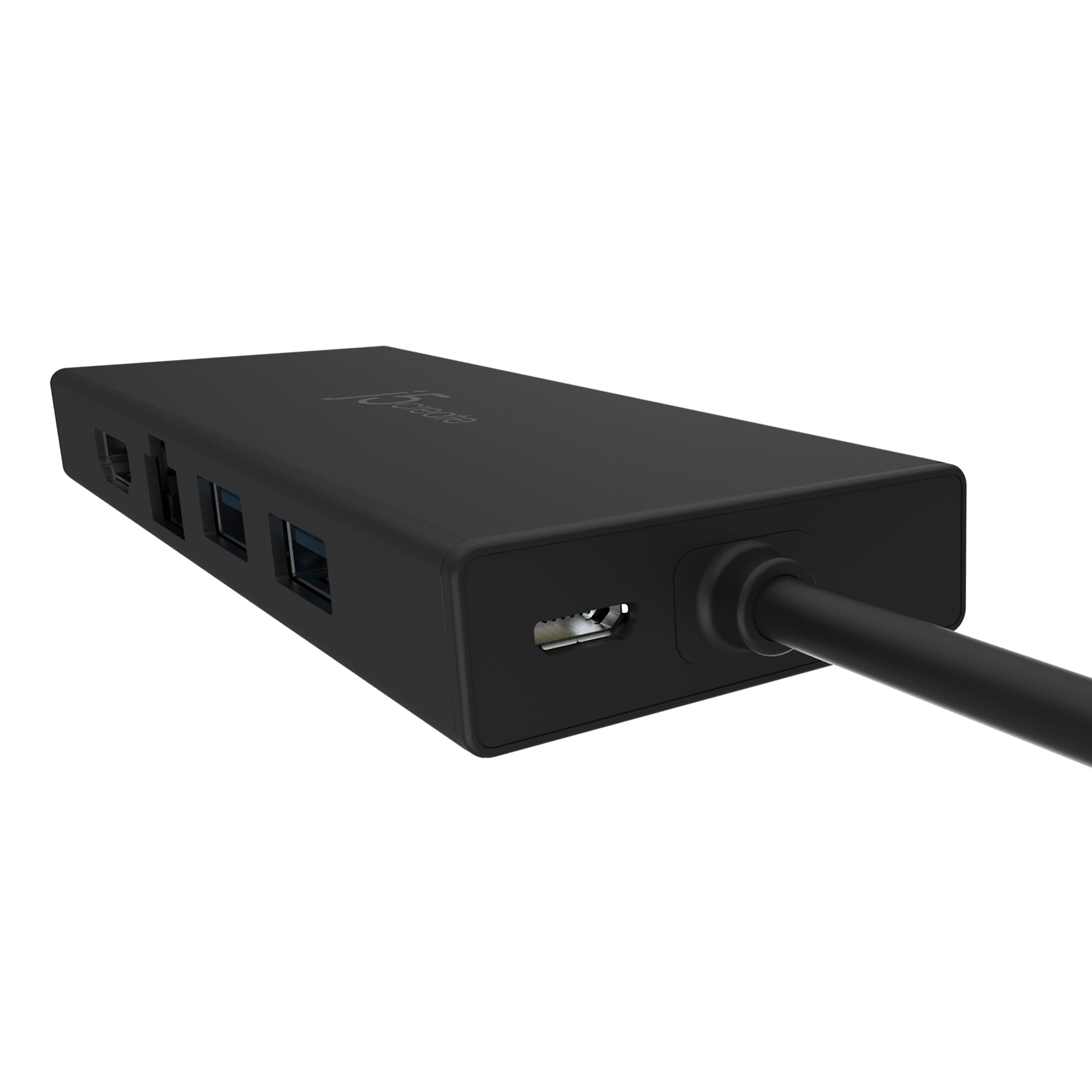 JUD323 USB 3.0 デュアルモニタ 5in1ミニドック（ブラック/シルバー