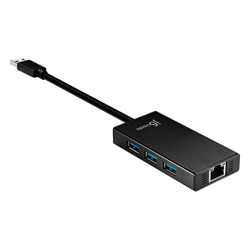 JUH470 USB 3.0 to 3ポートUSB＆イーサーネット マルチハブ