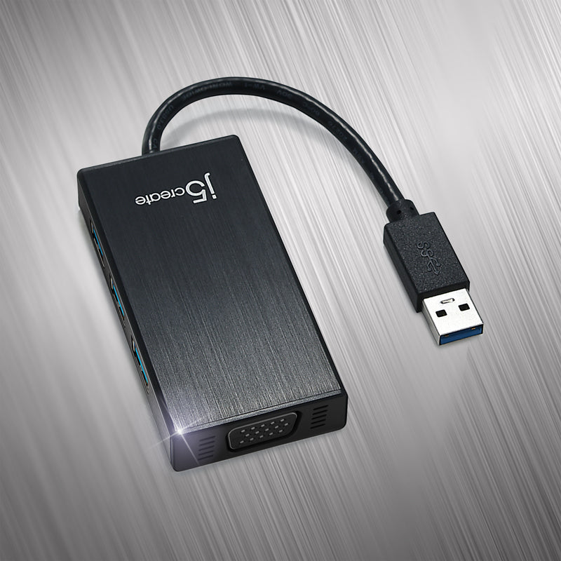 JUH410 USB 3.0 VGA＆3ポートUSB マルチハブ（生産終了）