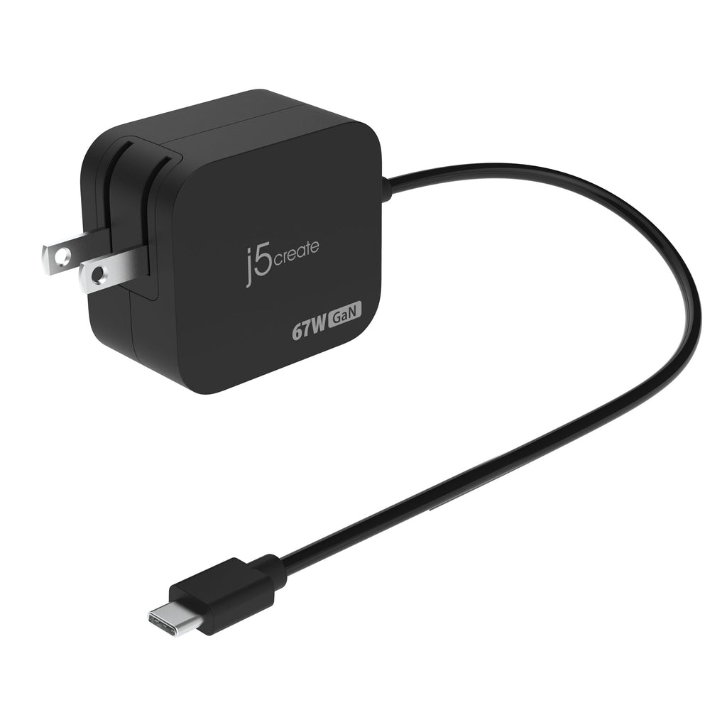 JUP1565N 67W GaN USB-Cケーブル付き PD充電器(1.8m)