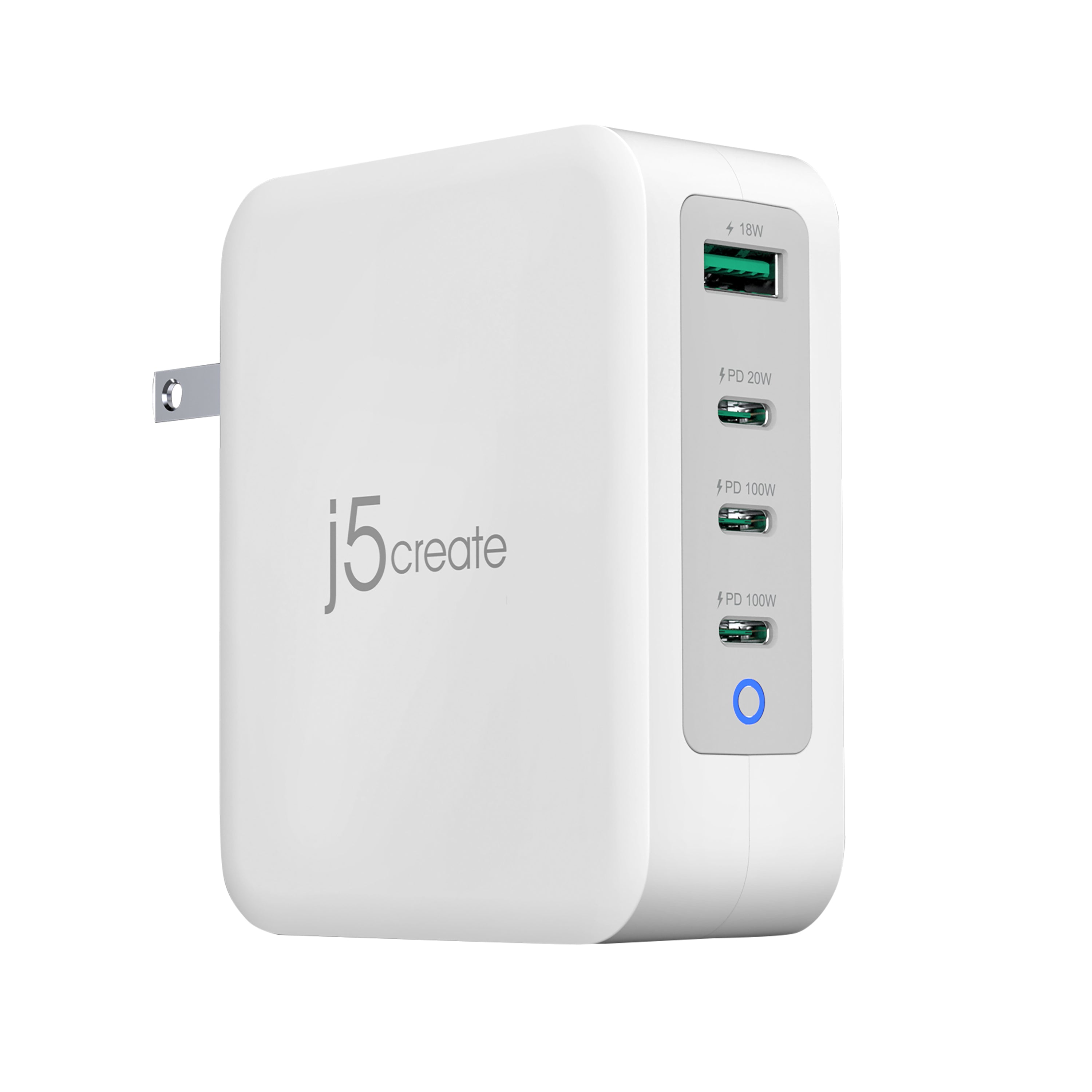 新品未使用品　120W超高出力充電器　4ポート　コンパクト　急速充電器　ホワイト JUP43130-1.jpg?v=1658376162
