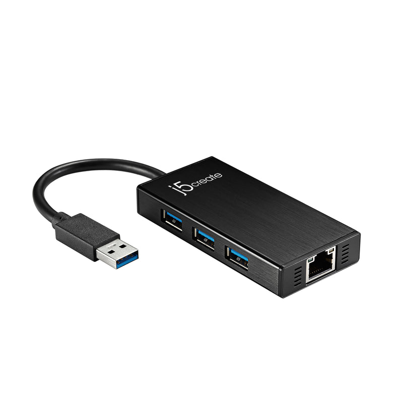 JUH470 USB 3.0 to 3ポートUSB＆イーサーネット マルチハブ